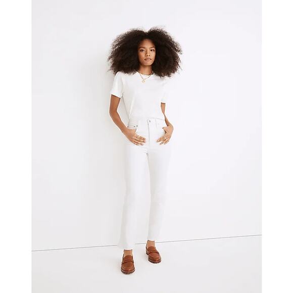 MADEWELL Womens Perfect Vintage Jeans 26 US 2 Tile White High Rise ND501 NWT - Picture 2 of 12